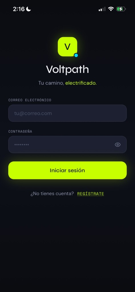 Voltpath — inicio de sesión